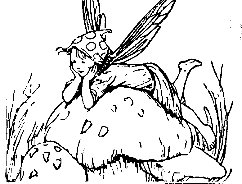 elf op kei - fairy sitting on a rock