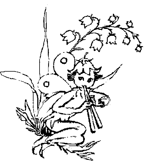 musical fairy playing flute