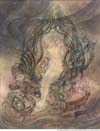 sulamith wulfing's 
symbolic art presents a very unique view of fairies and the angelic realm. 
Her symbolic pictures of babies, animals and healing images from the enchanting realm, 
the fairy and the dragon, faery ring, the little siren, fairies, spells and the magic of the fae, are unsurpassed. 
There is a sense of mystery here, and certainly mystical awareness in Sulamith Wlfing's 
magical transforming art work depicting symbols of transformation, like the butterfly, the owl, 
the fire of creation, the baby, the rainbow, the angel, motherhood and the crown