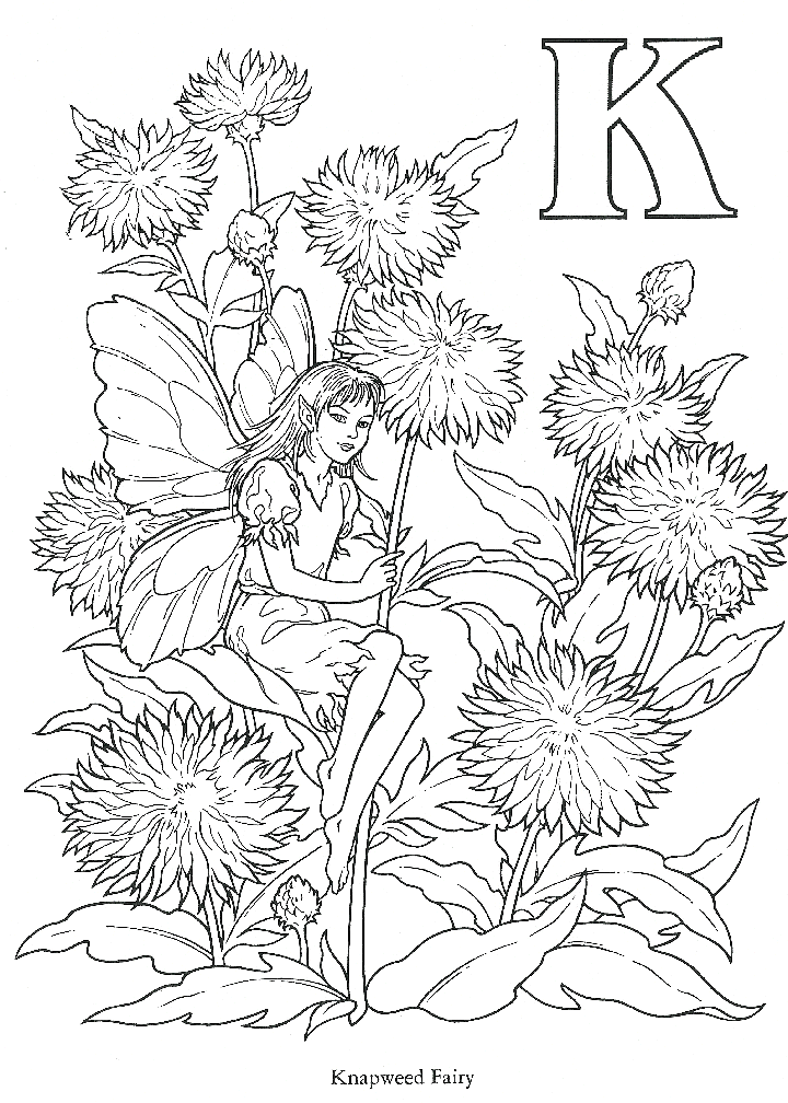 kleurplaatje alfabetisch bloemenkind k