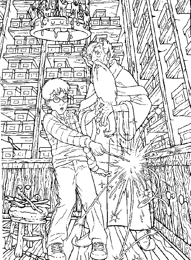 harry potter coloring picture